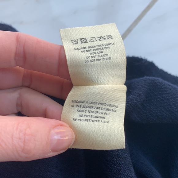 Anthropologie -Moth cozy navy dress mid calf Sz S. Cute slit detail in the back - Picture 6 of 8